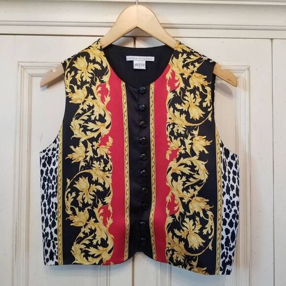 Peter Nygard Silk Vest / Sleeveless Blouse 6 - Picture 1 of 8
